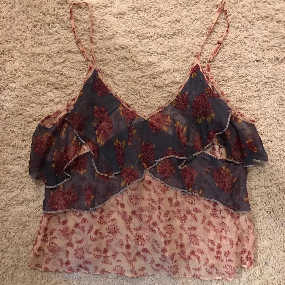 Free People Floral Tank Top